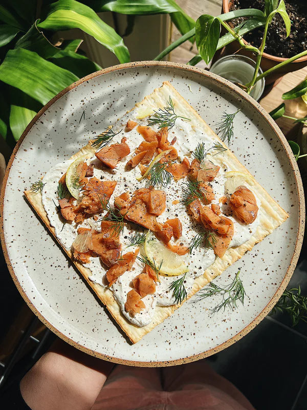 Smoked Salmon & Labneh Matzo Tartine
