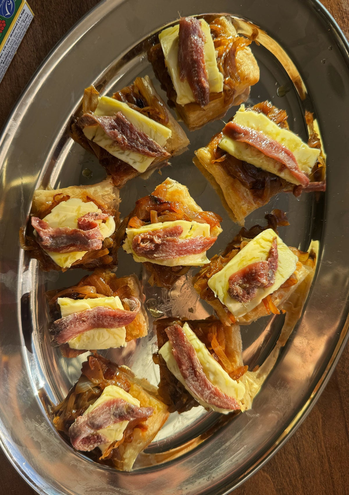 Anchovy and Caramelized Onion Puff Pastry